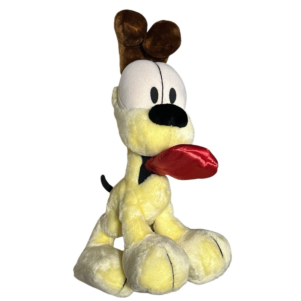 Vintage Garfield Large Rare‎ ODIE Yellow Dog Plush Paws Play-By-Play With Tags